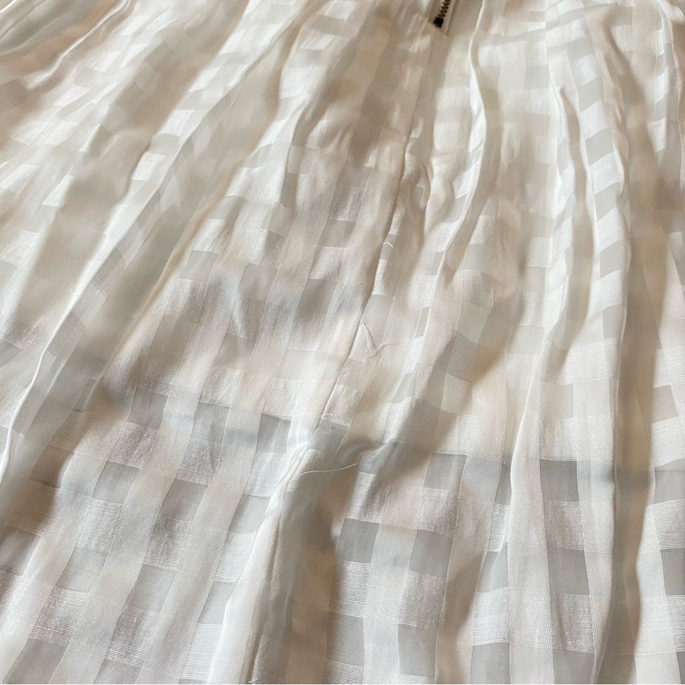 Ever New | white midi-skirt - sheer checker overlay - Picture 5 of 5